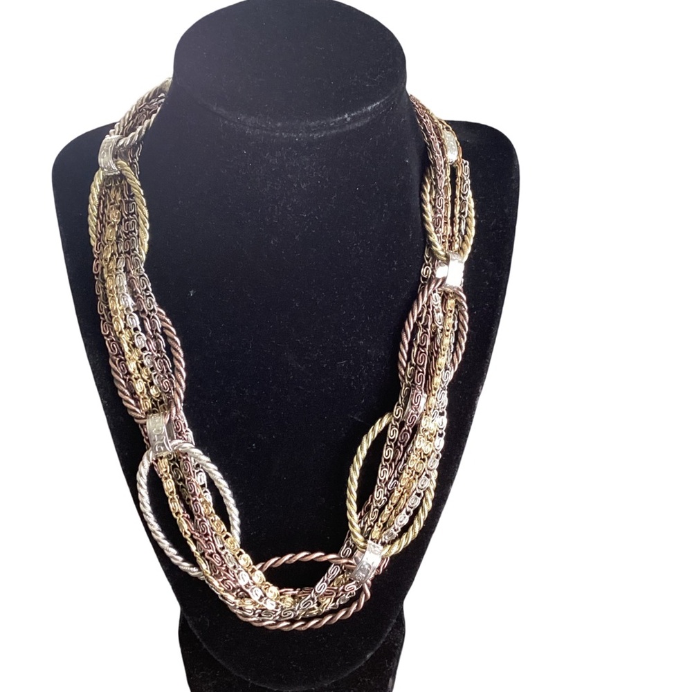 Attractive Link Statement Necklace - image 1